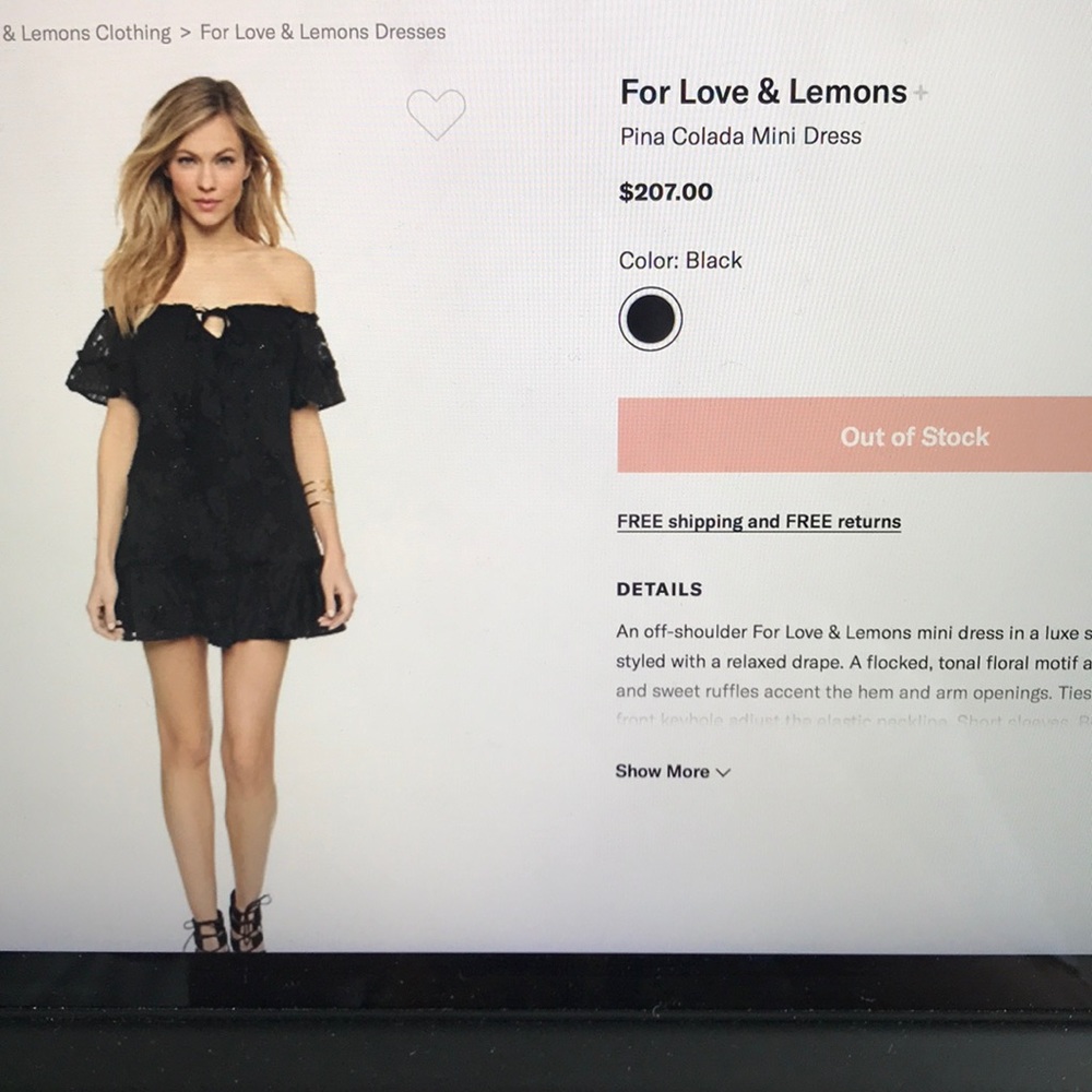 For love and lemons pina colada mini dress black